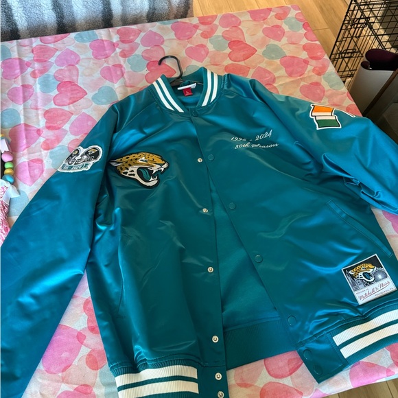 Mitchell & Ness Teal Jacksonville Jaguars Jacket - Picture 2 of 5